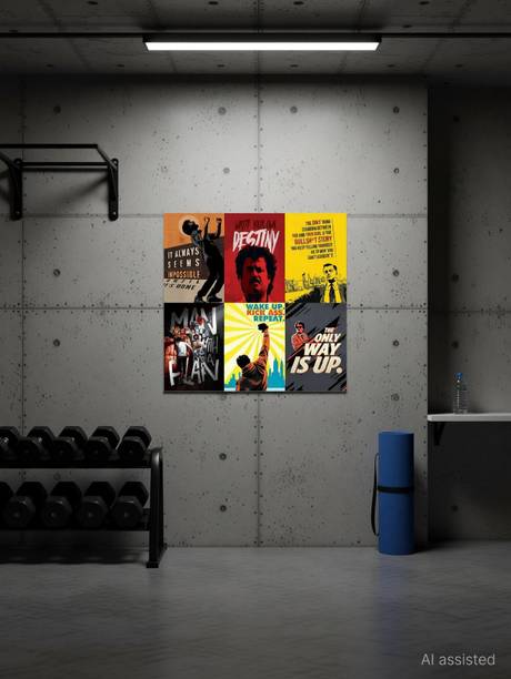 Akkiyaara 8 inch Movie Motivational Quotes Posters for Home, Office & Gym Self Adhesive Sticker