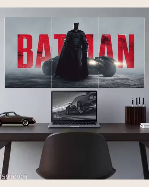 Batman Batmobile DC Poster Set of 3 (A4) | Superhero Wall Art Photographic Paper
