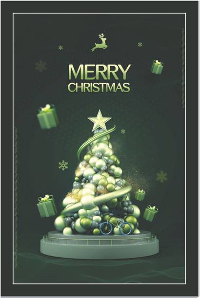 Christmas Wall Poster, Merry Christmas Poster for Wall Décor-edt Paper Print