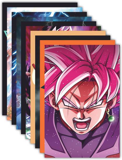 Anime poster Set of 10 Mix Anime Wall Posters for Room Size A5 Photographic Paper