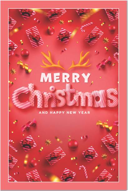 Christmas Wall Poster, Merry Christmas Poster for Wall Décor Fine Art Print