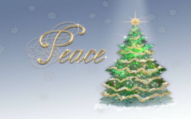 peace christmas tree Sticker Poster|Christmas poster|Christmas decoration Paper Print