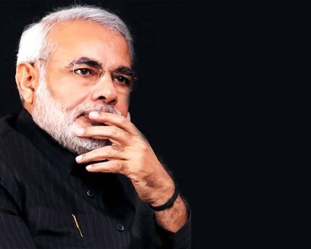 Poster Narendra Modi Politician sl-7369 (Large Print, 36x24, Banner Media, Multicolor) Fine Art Print