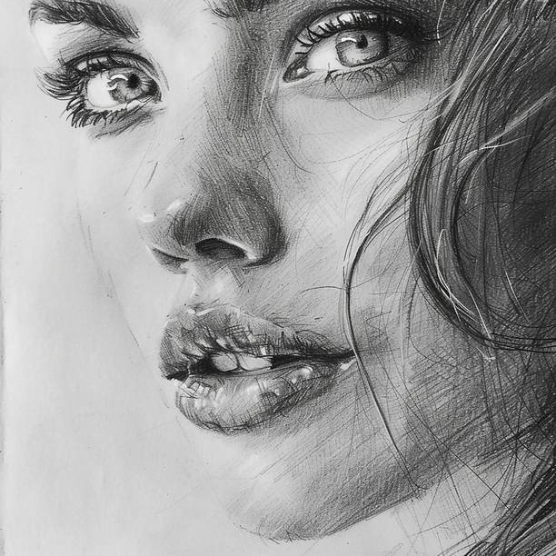 Personalized Handmade Pencil Portrait Sketch with Frame A4 Size | Custom Photo Drawing | Gift for Couple, Birthday, Anniversary and Family Canvas Art