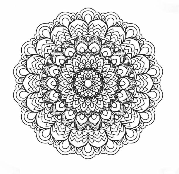 Rangoli Floor Self Adhesive Decorative Sticker || (45.72 cm X 45.72 cm) cut5596 Fine Art Print