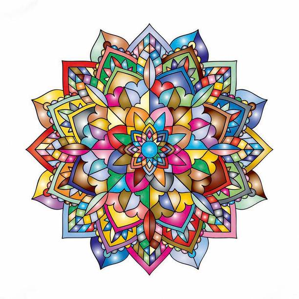 Rangoli Floor Self Adhesive Decorative Sticker || (45.72 cm X 45.72 cm) cut5599 Fine Art Print