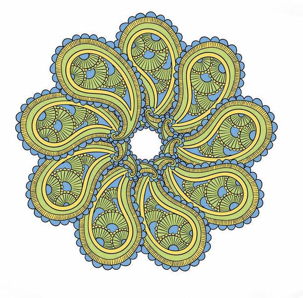 Rangoli Floor Self Adhesive Decorative Sticker || (45.72 cm X 45.72 cm) cut5594 Fine Art Print