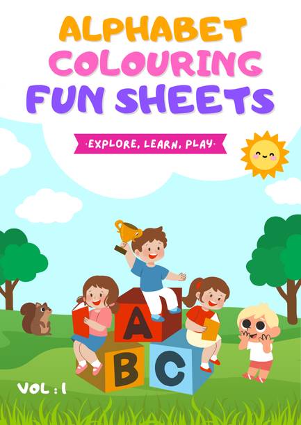 Alphabet Draw and Learn Colouring Pages for Kids Age 2-5 | Fun Educational Activity Sheets | ABC Tracing & Coloring for Toddlers & Preschool Learning Paper Print