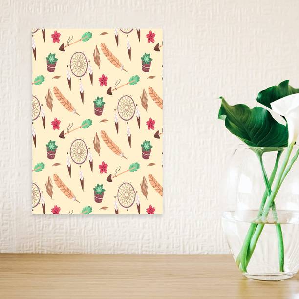 Floral Flower - Pattern Wall Poster Art Print for Office , Home, Reading Room Décor (12x18)Inch Glossy Paper Print (12inch X 18inch) Paper Print