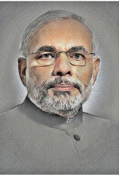 Poster Narendra Bhai Modi Ji Classic Print (Large Print, 36x24 Inches, Banner Media, Multicolor) Fine Art Print