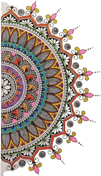 Rc Decor Mandla Rangoli Wall Sticker For Living Room Bedroom Office (Size- 40Cm X 52Cm) Vinyl