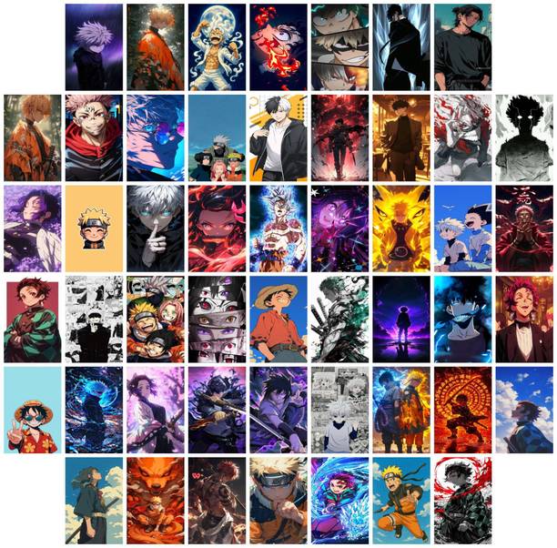 Pack of 50 Anime Aesthetic Wall Collage Kit Wall Decor -SMALL A6 Paper Print