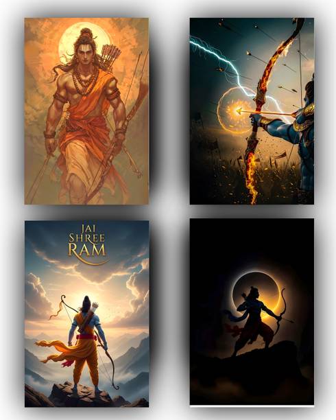 Lord Ram HD Spiritual Poster for Living Room & Temple Photographic Paper