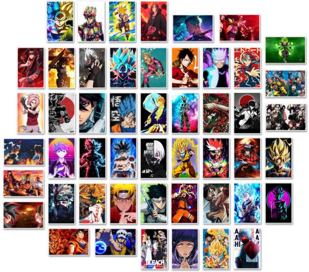 Set of 20 mix anime wall poster for room 4 x 6 Size Paper Print