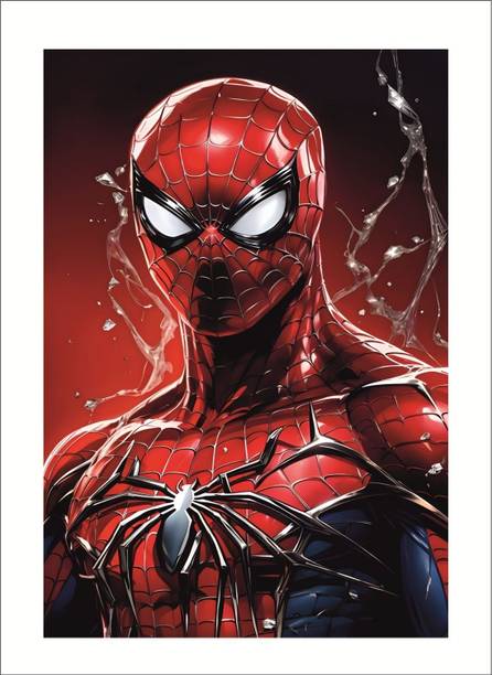 DecorAura 45 cm StickerPark character Spiderman Wall Poster For Living Room Glow in the Dark Sticker