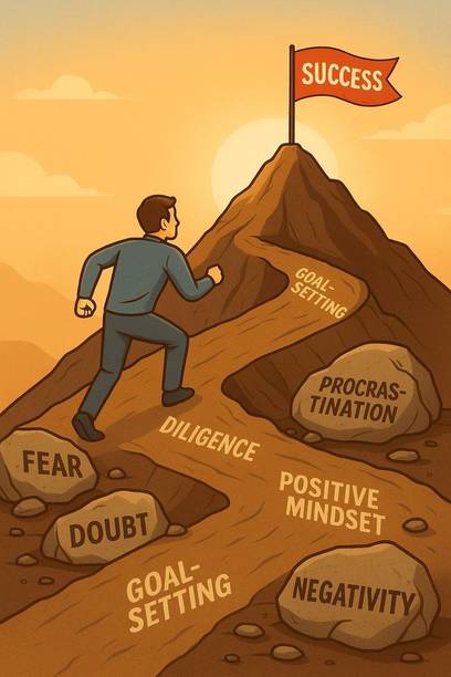 Motivational Poster | Inspirational Wall Art for Office, Gym, Study & Bedroom Paper Print