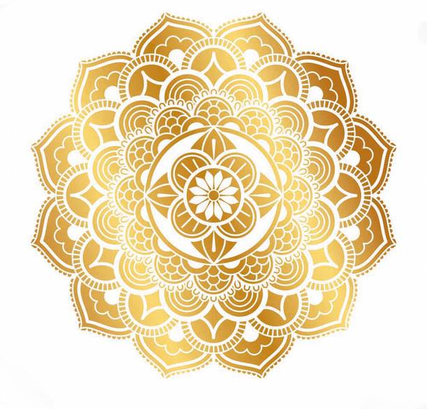 Rangoli Floor Self Adhesive Decorative Sticker || (45.72 cm X 45.72 cm) cut5595 Fine Art Print