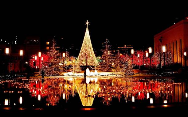 christmas_nights ON FINE ART PAPER HD QUALITY WALLPAPER POSTER Fine Art Print