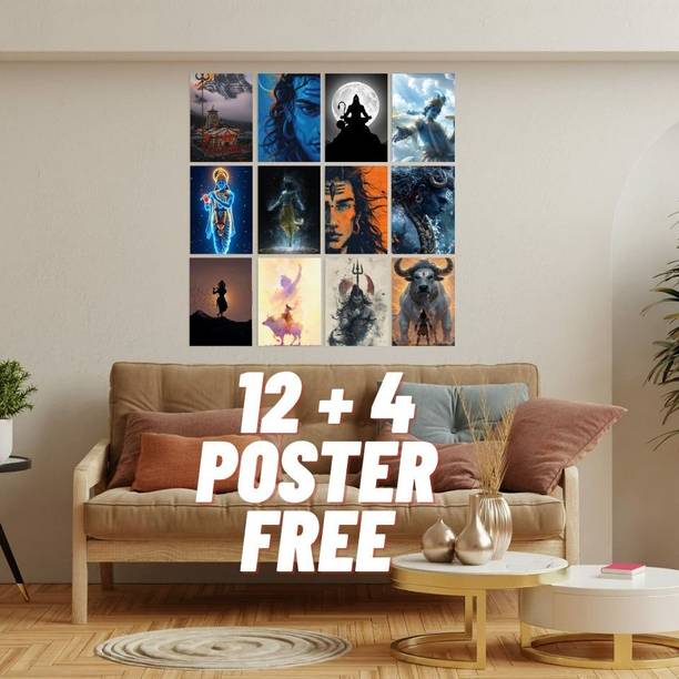 Divine Spiritual Gallery Bundle: 12 Premium High-Definition Wall Posters Plus 4 Free Bonus Artistic Prints for Home, Office, or Meditation Sanctuary Decor Photographic Paper
