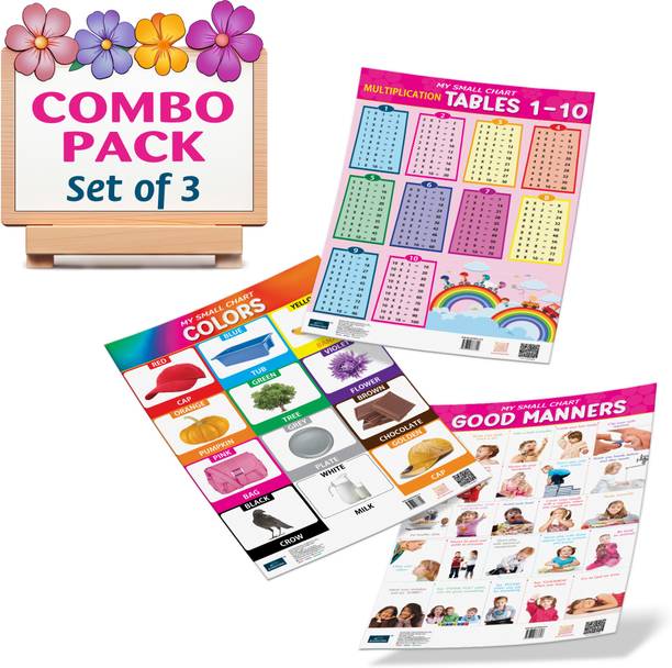 Bookford Publications My small chart Good Manners, Colors & Tables (Set of 3) Paper Print