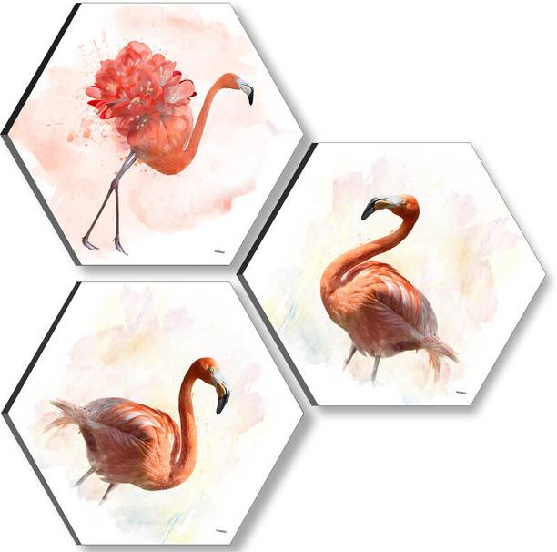 Digital Reprint 17 inch x 17 inch Painting (Without Frame, Pack of 3) Paper Print