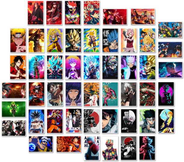 Anime Manga Posters Collage Kit for Wall Decor set of 50 Pieces.d8 Paper Print