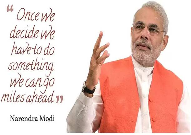 mr narendra modi ji speech new motivational poster Fine Art Print