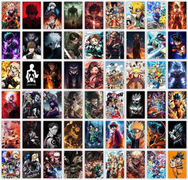 Pack of 54 Anime Anime One Piece Wanted Aesthetic Collage Kit -SMALL A6 Paper Print