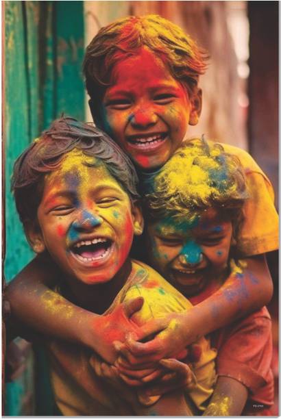 Poster Happy Holi Colorful, Poster for Holi, Holi poster for Decoration Fine Art Print