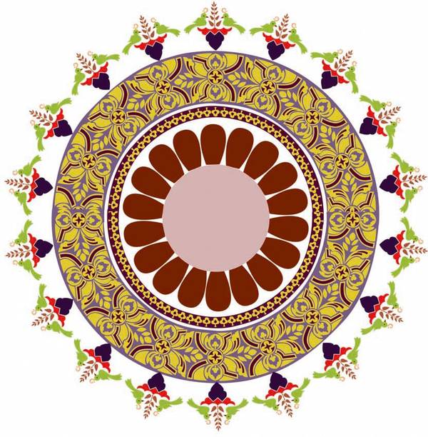 Rangoli Floor Self Adhesive Decorative Sticker || (45.72 cm X 45.72 cm) cut5586 Fine Art Print