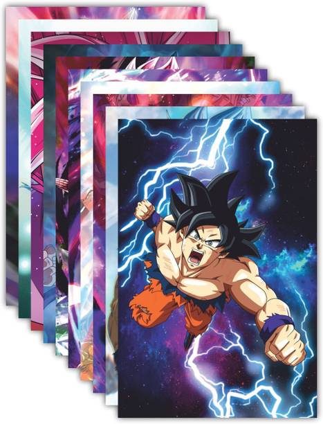 Anime poster Set of 10 Mix Anime Wall Posters for Room Size A5 Photographic Paper