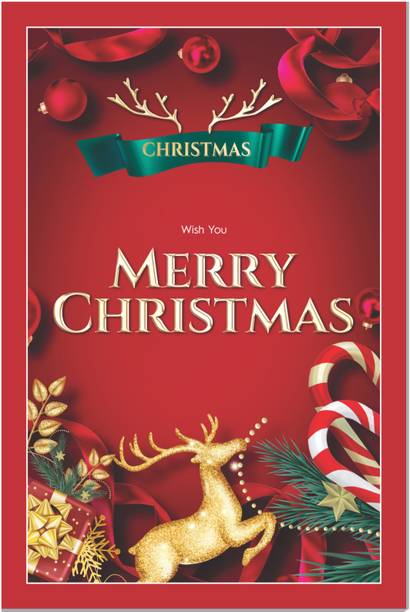 Christmas Wall Poster, Merry Christmas Poster for Wall Décor Fine Art Print