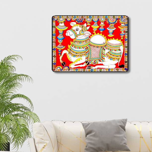 saf Pichwai Cow Religious Wall Décor Painting Digital Reprint 14 inch x 11 inch Painting