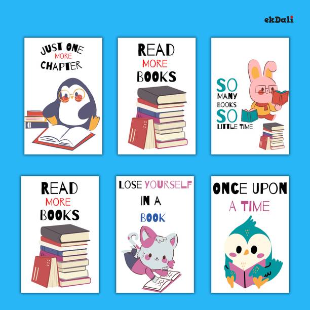 A5 Animal Posters for Bookish Kids – 6-Pack Paper Print