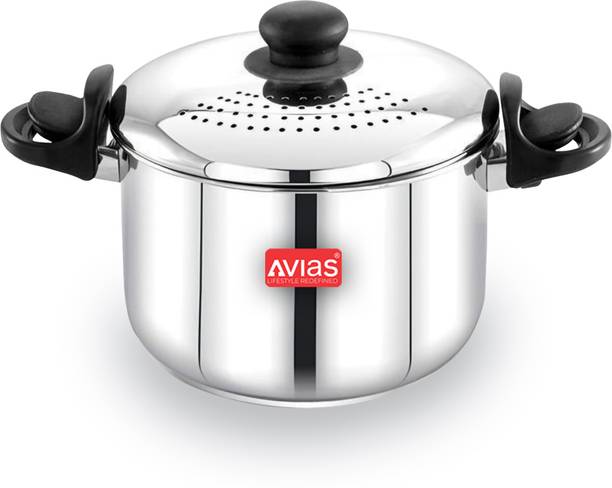 AVIAS Cookware Pasta, Noodle Strainer Pot 3.7 L ढक्कन के साथ