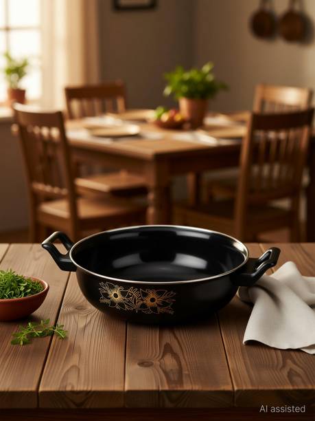 My Store Non Stick Kadhai [3.5 L] -2- Induction Bottom Non Stick Kadhai 27 cm diameter 3.5 L capacity