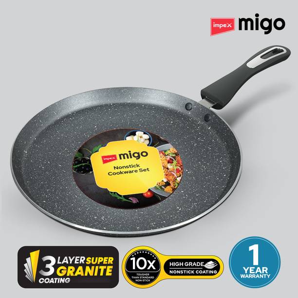 IMPEX Granite Nonstick Tawa 28 cm, 3 Layer Super Granite, 2.6mm thick 28 cm डायमीटर