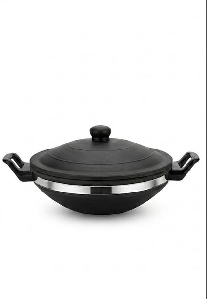 ORSALA Mitti ki Kadhai Kadhai 35 cm diameter with Lid 3 L capacity