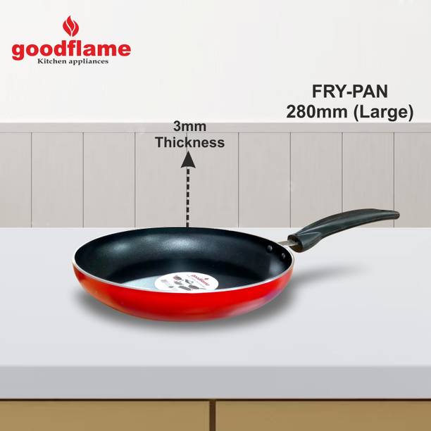 goodflame Fry Pan 28cm (No-Induction Bottom) Non-Stick Cookware Fry Pan 28 cm diameter 2 L capacity