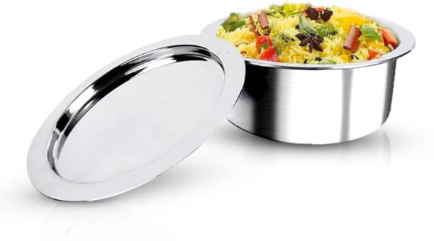 Usha Shriram Triply Stainless Steel Tope with Lid| 1.5 L| Gas & Induction| Tope with Lid 1.5 L capacity 16 cm diameter