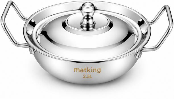 Matking Pot pan_16_02 Kadhai 22 cm diameter with Lid 2.5 L capacity