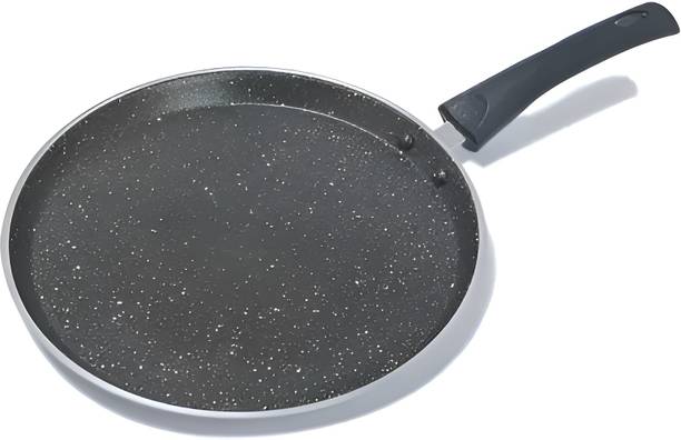 Masox Store Granite Non Stick Aluminum Dosa Tawa Frying and Roasting Purpose, Grip Tawa K6 Flat Pan 27.5 cm diameter 0 L capacity
