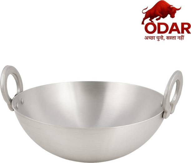 ODAR ODAR Premium Aluminium Deep Kadhai for Cooking | Heavy Gauge Non-Stick Kadai Kadhai 10 cm diameter with Lid 3 L capacity