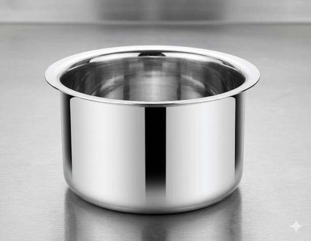 SHIBU StainlessSteelTOPe10 Tope/Bhagona/Patila with Lid 0.9 L capacity 16.8 cm diameter