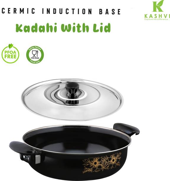 Kashvi Premium Big Kadhai Kadhai 26 cm diameter with Lid 3.5 L capacity