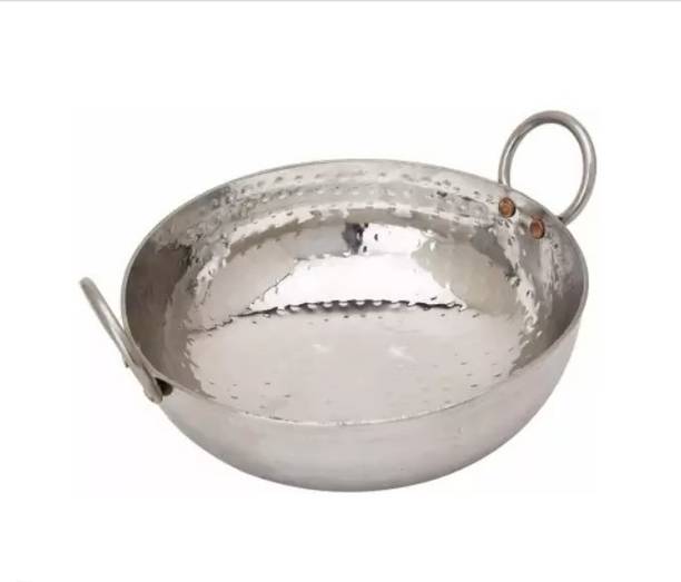 Liolis Stainless Stee Kadhai 1.5 L capacit Kadhai 22 cm diameter with Lid 1.5 L capacity