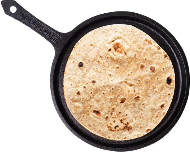 The Indus Valley Pre-Seasoned Small Cast Iron Tawa for Dosa/Chapathi - 9.8 inch Tawa 25.7 cm diameter