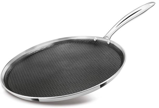 MILTON Pro Cook Triply Hexa Tech Induction Stainless Steel Tawa,30cm Honeycomb Nonstick 30 cm डायमीटर