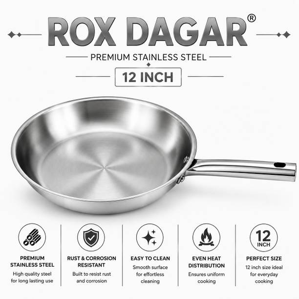 ROX DAGAR Fry pan 2L Fry Pan 24.2 cm diameter 2 L capacity