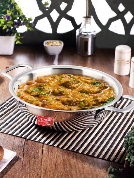 Classic Essentials Triply Kadhai, 3 Layer Stainless Steel Cookware 26 cm